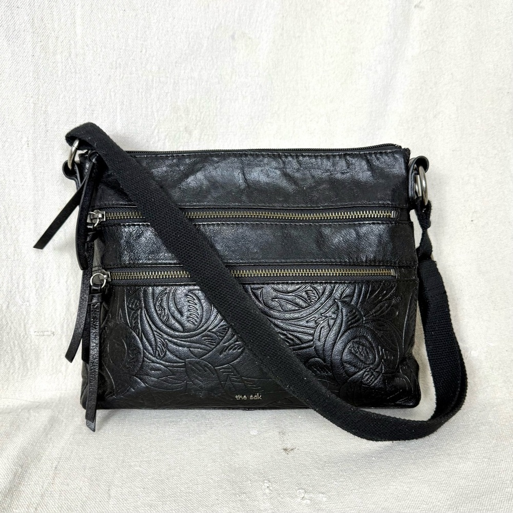 The Sak Reseda Embossed Leather Crossbody Bag
